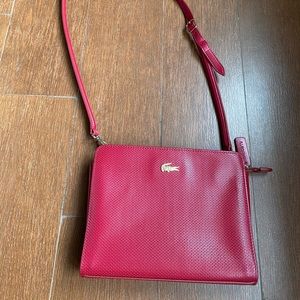 Red Lacoste crossbody